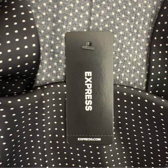 Express Women's Bodysuit Size XS Satin Polka Dot Cowl Neck Gramercy NWT $64 - Picture 13 of 15